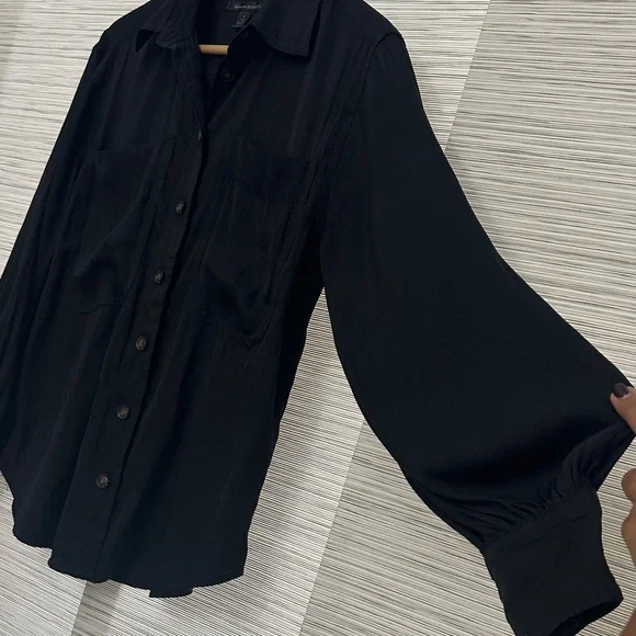 Banana Republic Balloon-Sleeve Safari Shirt Sz. S - Picture 6 of 10